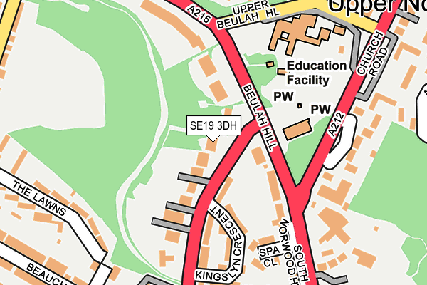 SE19 3DH map - OS OpenMap – Local (Ordnance Survey)