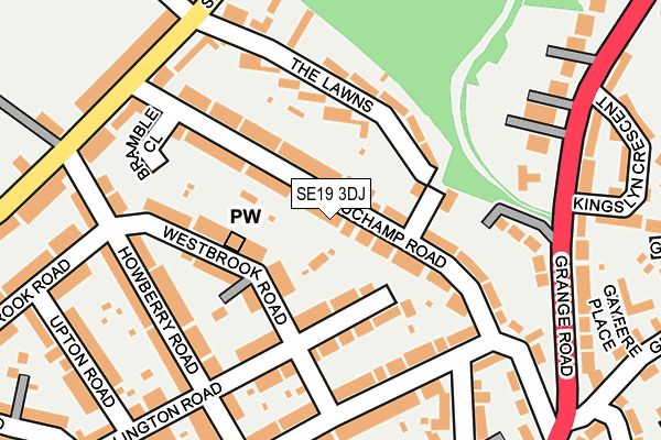 SE19 3DJ map - OS OpenMap – Local (Ordnance Survey)