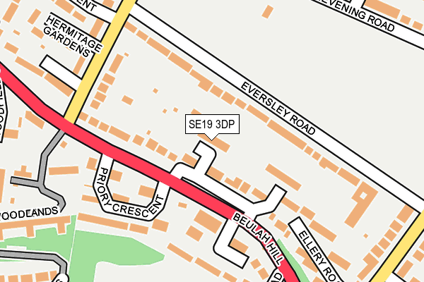 SE19 3DP map - OS OpenMap – Local (Ordnance Survey)