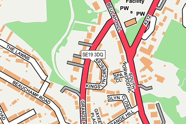 SE19 3DQ map - OS OpenMap – Local (Ordnance Survey)