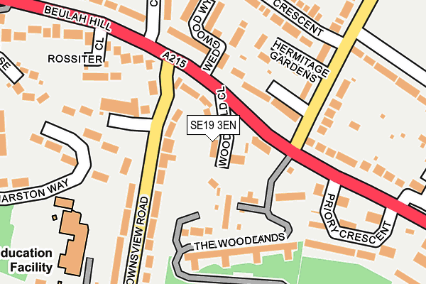 SE19 3EN map - OS OpenMap – Local (Ordnance Survey)