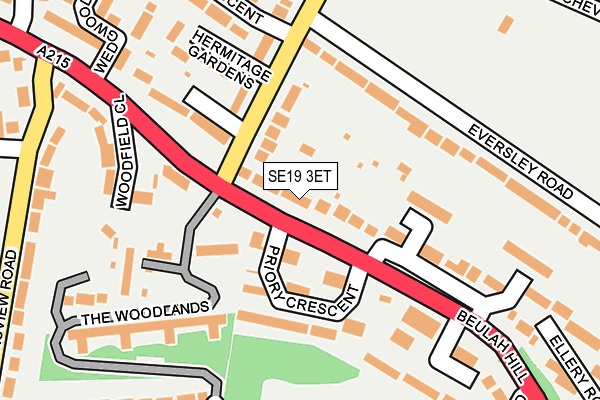 SE19 3ET map - OS OpenMap – Local (Ordnance Survey)