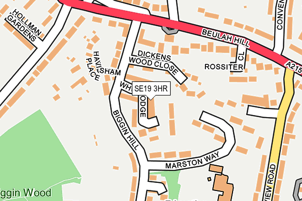SE19 3HR map - OS OpenMap – Local (Ordnance Survey)