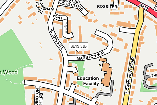SE19 3JB map - OS OpenMap – Local (Ordnance Survey)