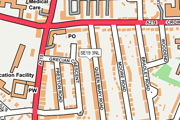 SE19 3NL map - OS OpenMap – Local (Ordnance Survey)