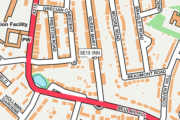 SE19 3NN map - OS OpenMap – Local (Ordnance Survey)