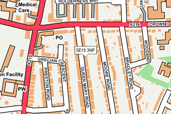 SE19 3NP map - OS OpenMap – Local (Ordnance Survey)