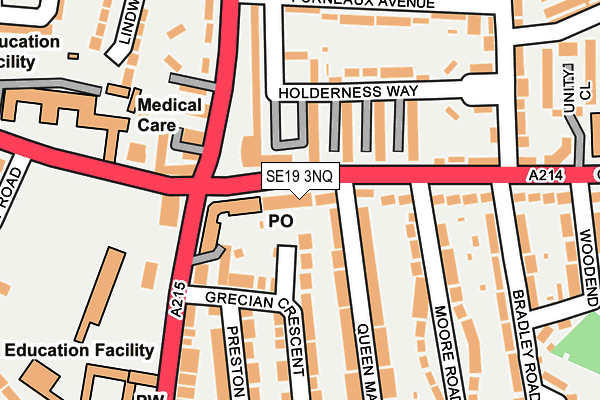 SE19 3NQ map - OS OpenMap – Local (Ordnance Survey)
