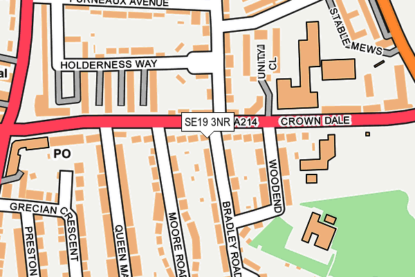 SE19 3NR map - OS OpenMap – Local (Ordnance Survey)