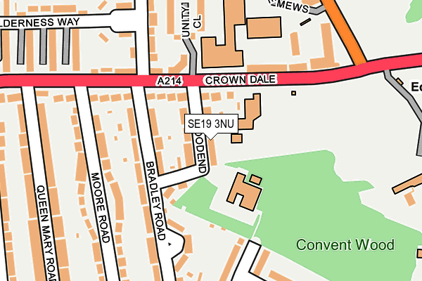 SE19 3NU map - OS OpenMap – Local (Ordnance Survey)