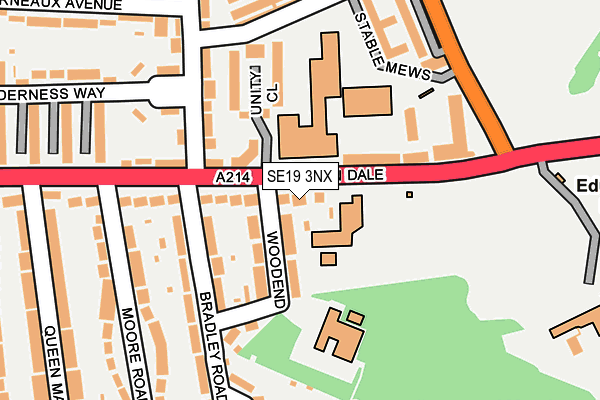 SE19 3NX map - OS OpenMap – Local (Ordnance Survey)