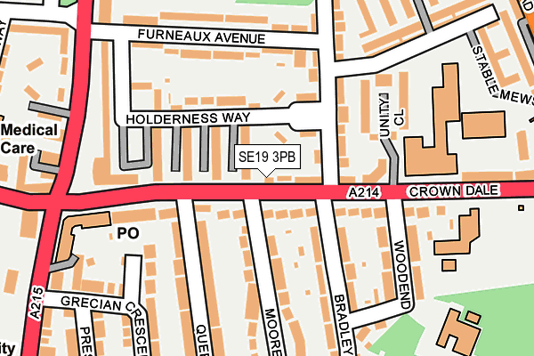 SE19 3PB map - OS OpenMap – Local (Ordnance Survey)