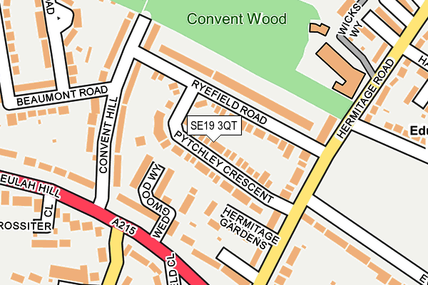 SE19 3QT map - OS OpenMap – Local (Ordnance Survey)