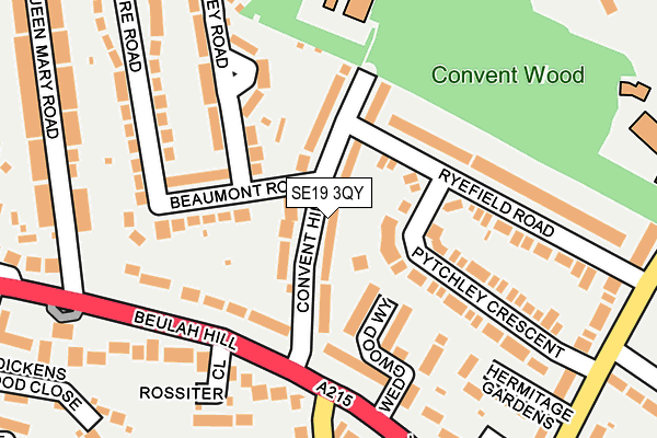 SE19 3QY map - OS OpenMap – Local (Ordnance Survey)