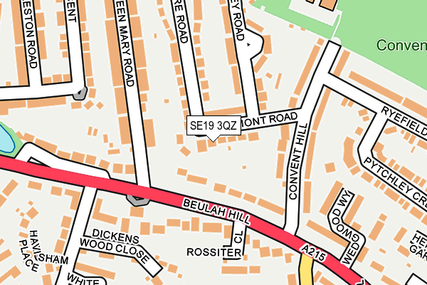 SE19 3QZ map - OS OpenMap – Local (Ordnance Survey)