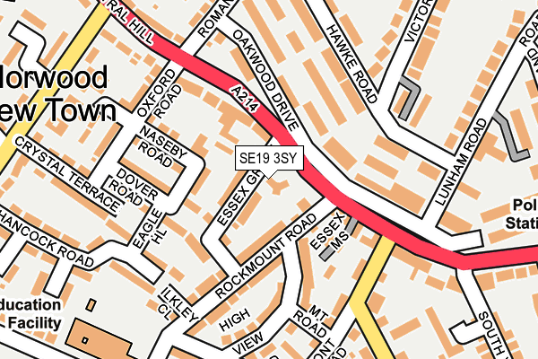 SE19 3SY map - OS OpenMap – Local (Ordnance Survey)