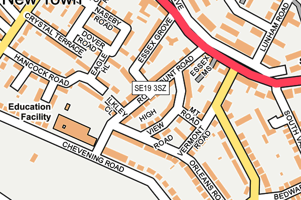 SE19 3SZ map - OS OpenMap – Local (Ordnance Survey)
