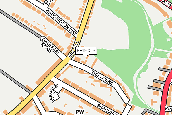 SE19 3TP map - OS OpenMap – Local (Ordnance Survey)