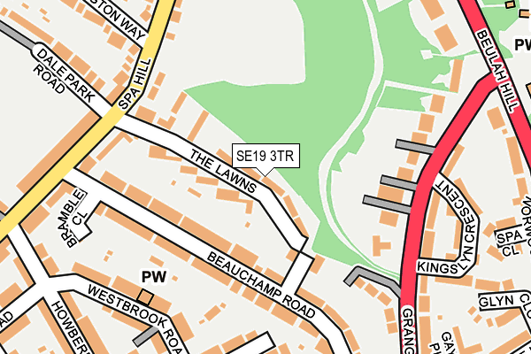 SE19 3TR map - OS OpenMap – Local (Ordnance Survey)