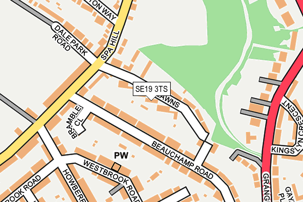 SE19 3TS map - OS OpenMap – Local (Ordnance Survey)