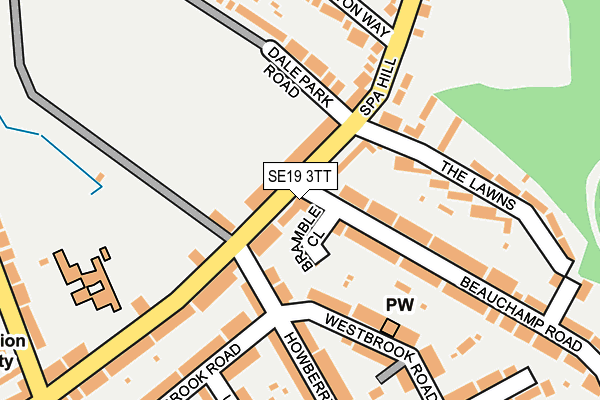 SE19 3TT map - OS OpenMap – Local (Ordnance Survey)