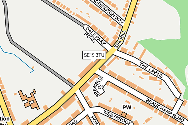 SE19 3TU map - OS OpenMap – Local (Ordnance Survey)