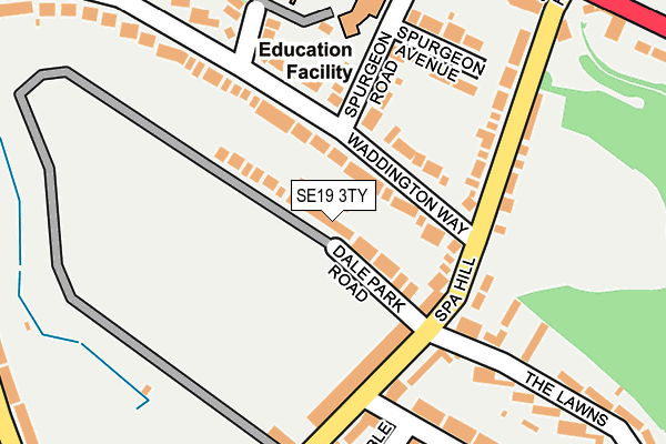 SE19 3TY map - OS OpenMap – Local (Ordnance Survey)