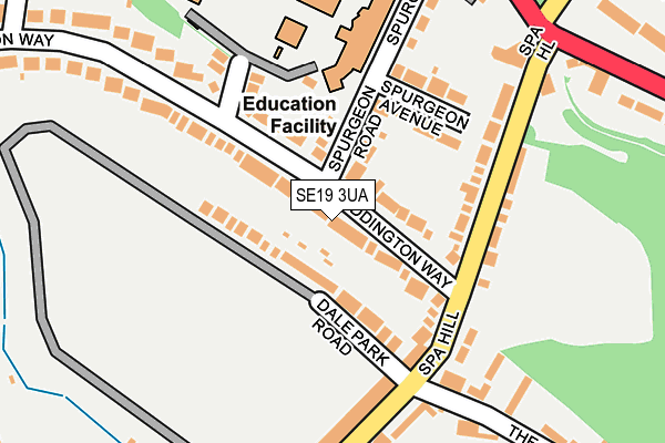 SE19 3UA map - OS OpenMap – Local (Ordnance Survey)