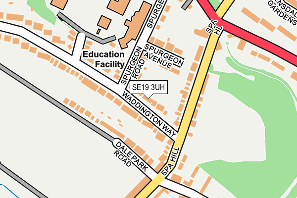 SE19 3UH map - OS OpenMap – Local (Ordnance Survey)