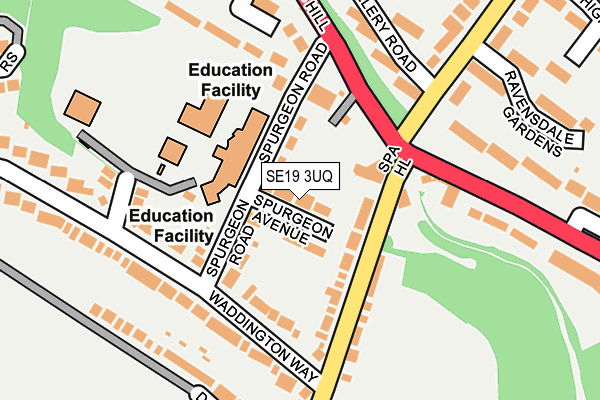 SE19 3UQ map - OS OpenMap – Local (Ordnance Survey)