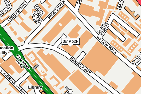 SE1P 5DN map - OS OpenMap – Local (Ordnance Survey)