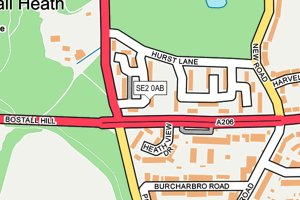 SE2 0AB map - OS OpenMap – Local (Ordnance Survey)