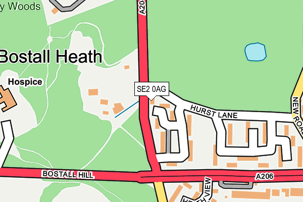 SE2 0AG map - OS OpenMap – Local (Ordnance Survey)