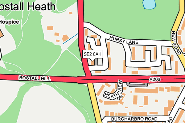 SE2 0AH map - OS OpenMap – Local (Ordnance Survey)