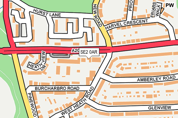 SE2 0AR map - OS OpenMap – Local (Ordnance Survey)