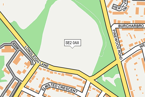 SE2 0AX map - OS OpenMap – Local (Ordnance Survey)