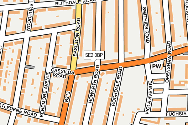 SE2 0BP map - OS OpenMap – Local (Ordnance Survey)