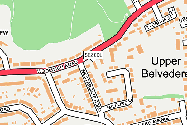 SE2 0DL map - OS OpenMap – Local (Ordnance Survey)