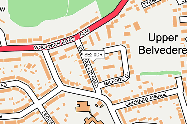 SE2 0DR map - OS OpenMap – Local (Ordnance Survey)