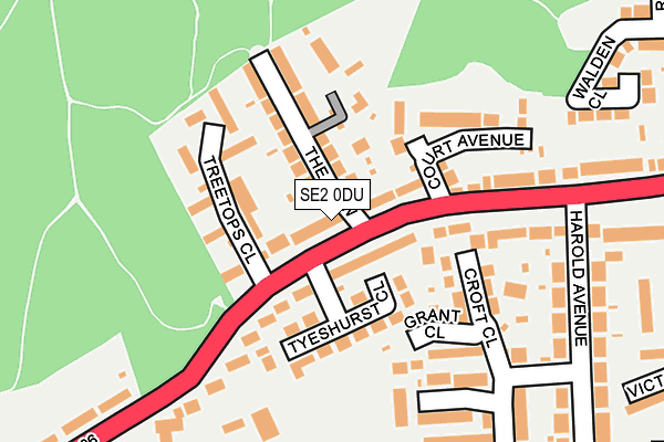 SE2 0DU map - OS OpenMap – Local (Ordnance Survey)