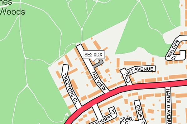 SE2 0DX map - OS OpenMap – Local (Ordnance Survey)