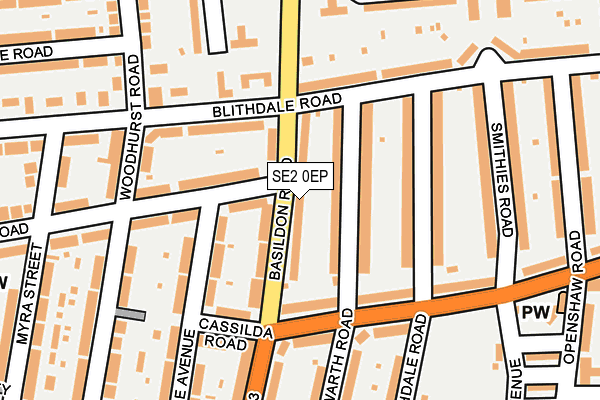 SE2 0EP map - OS OpenMap – Local (Ordnance Survey)