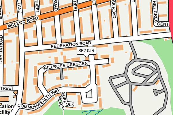 SE2 0JR map - OS OpenMap – Local (Ordnance Survey)