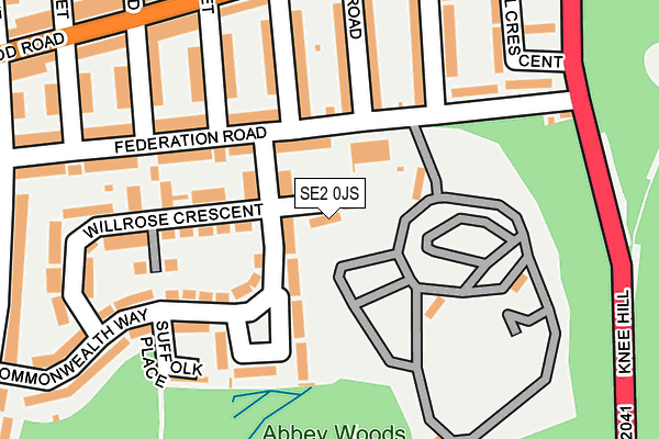 SE2 0JS map - OS OpenMap – Local (Ordnance Survey)