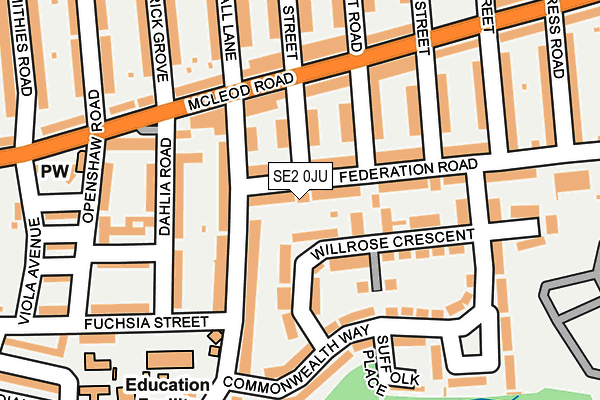 SE2 0JU map - OS OpenMap – Local (Ordnance Survey)