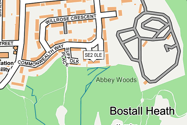 SE2 0LE map - OS OpenMap – Local (Ordnance Survey)