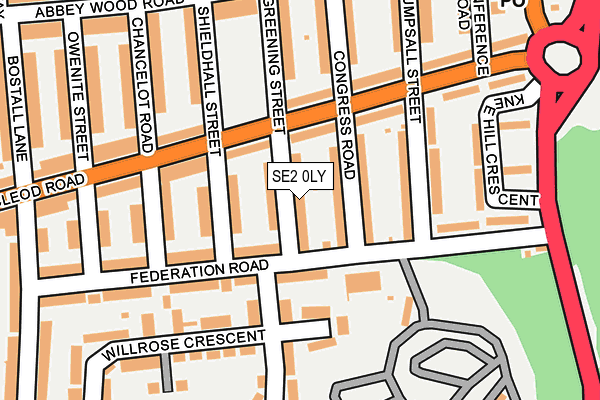 SE2 0LY map - OS OpenMap – Local (Ordnance Survey)