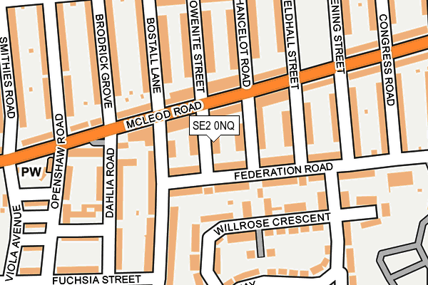 SE2 0NQ map - OS OpenMap – Local (Ordnance Survey)
