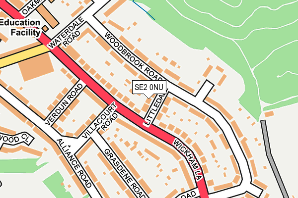 SE2 0NU map - OS OpenMap – Local (Ordnance Survey)