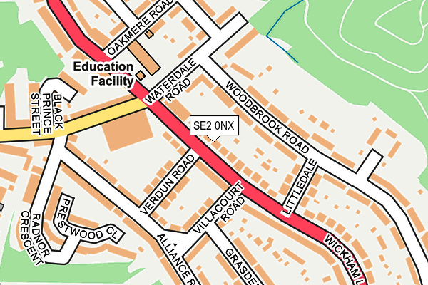 SE2 0NX map - OS OpenMap – Local (Ordnance Survey)
